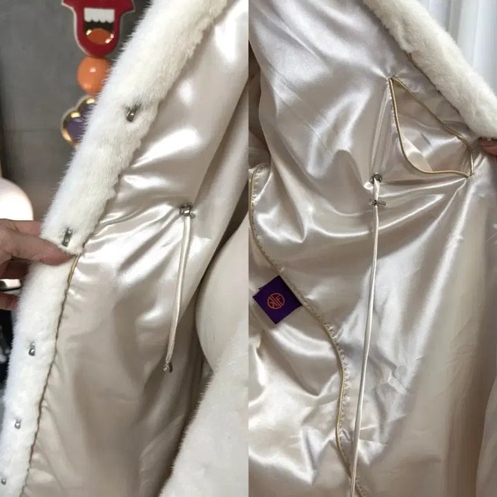 [BUNJANG] Copenhagen Female Mink Coat (Pearl Ivory) Long Robe / (새상품) 코펜하겐 최상급 휘메일 로브 롱 밍크코트 (아이보리)