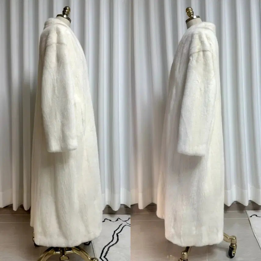 [BUNJANG] Copenhagen Female Mink Coat (Pearl Ivory) Long Robe / (새상품) 코펜하겐 최상급 휘메일 로브 롱 밍크코트 (아이보리)