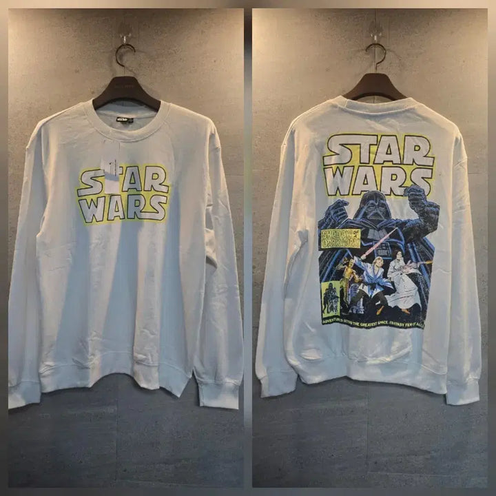[BUNJANG] Star Wars Darth Vader Illustration White Sweatshirt / 스타워즈. 정품 굿즈!  맨투맨 화이트. 미착!
