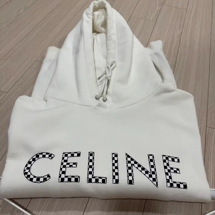 [BUNJANG] Celine Checkerboard Logo Hoodie / 셀린느 후드티