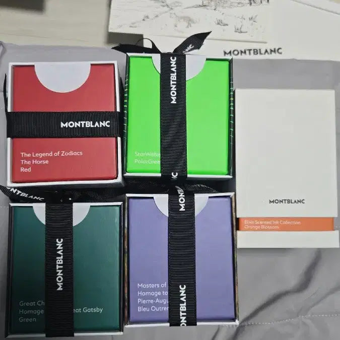 [BUNJANG] Montblanc Goethe Notebook Ink Set / 몽블랑 괴테노트 그린 블루 레드 오렌지 만년필잉크 판매합니다 서비스있음