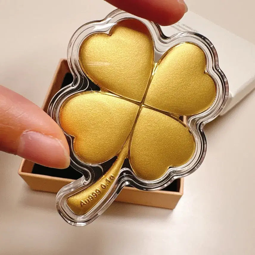 [BUNJANG] 24K 0.1g Clover Pendant / 선물추천) 24k 0.1그램 클로버 (선물용 케이스 같이 드려요)