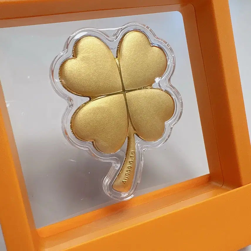 [BUNJANG] 24K 0.1g Clover Pendant / 선물추천) 24k 0.1그램 클로버 (선물용 케이스 같이 드려요)