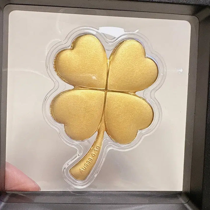 [BUNJANG] 24K 0.1g Clover Pendant / 선물추천) 24k 0.1그램 클로버 (선물용 케이스 같이 드려요)