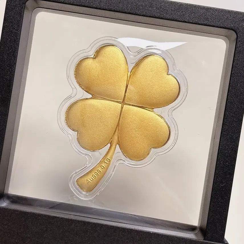 [BUNJANG] 24K 0.1g Clover Pendant / 선물추천) 24k 0.1그램 클로버 (선물용 케이스 같이 드려요)