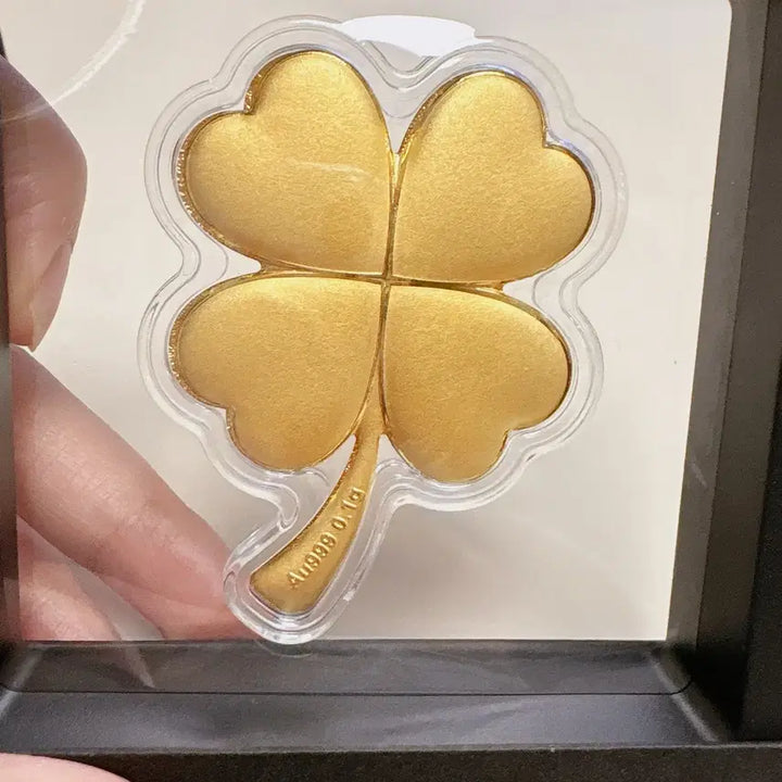 [BUNJANG] 24K 0.1g Clover Pendant / 선물추천) 24k 0.1그램 클로버 (선물용 케이스 같이 드려요)