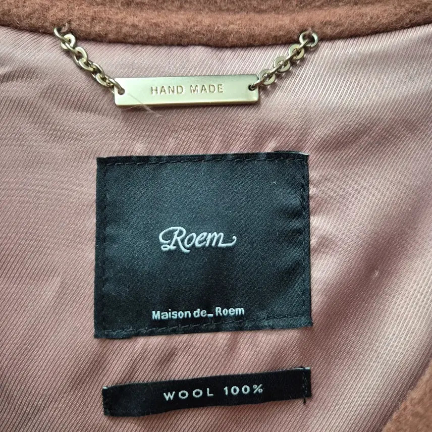 [BUNJANG] Roem Wool 100% Long Coat / 로엠 핸드메이드 울100%롱코트  55~66