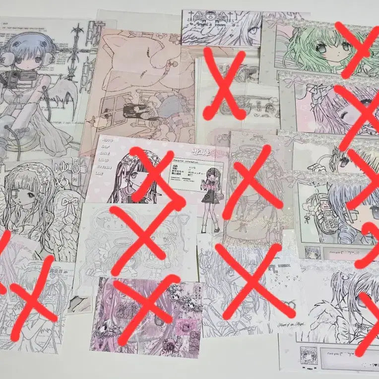 [BUNJANG] Mina Milky Heart Creamy Sticker Postcard Keyring Bundle Set / (업데이트) 밀키하트 크리미미나 스티커 엽서 키링 등 대량