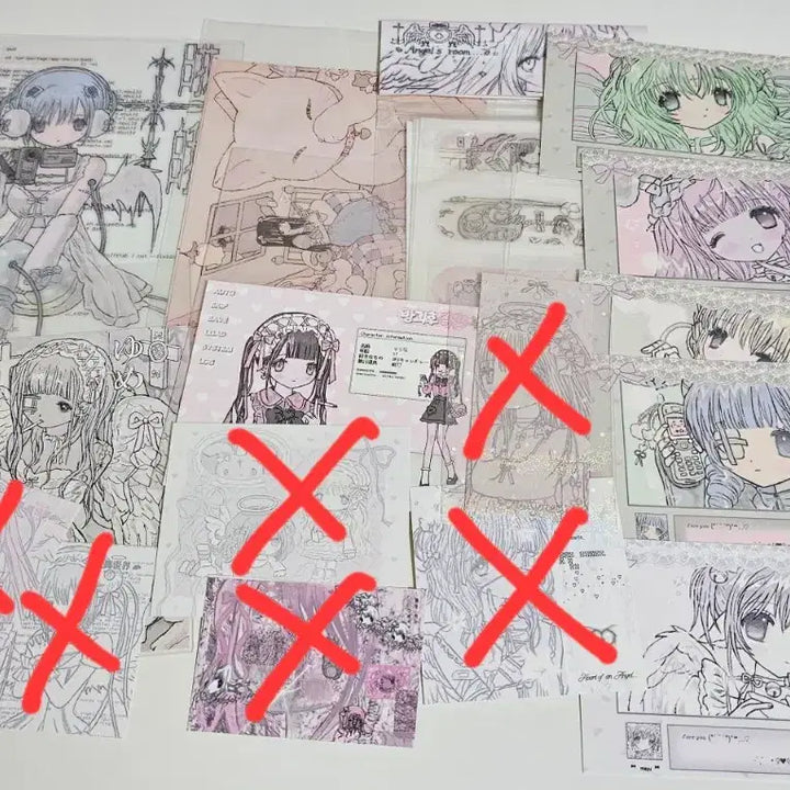 [BUNJANG] Mina Milky Heart Creamy Sticker Postcard Keyring Bundle Set / (업데이트) 밀키하트 크리미미나 스티커 엽서 키링 등 대량