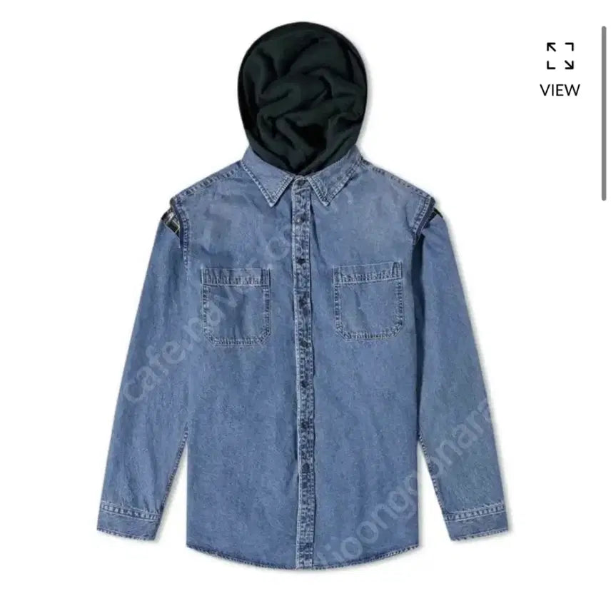 [BUNJANG] Balenciaga Denim Detachable Hooded Jacket / 발렌시아가 데님 후드 자켓(탈부착o-조끼,데님후드로 활용가능)