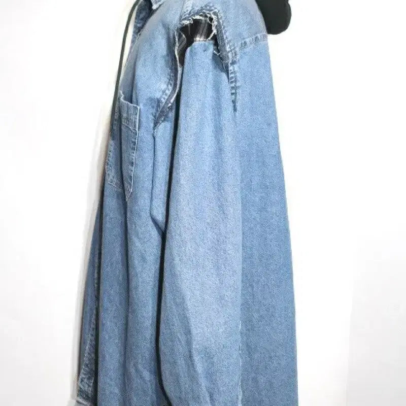 [BUNJANG] Balenciaga Denim Detachable Hooded Jacket / 발렌시아가 데님 후드 자켓(탈부착o-조끼,데님후드로 활용가능)