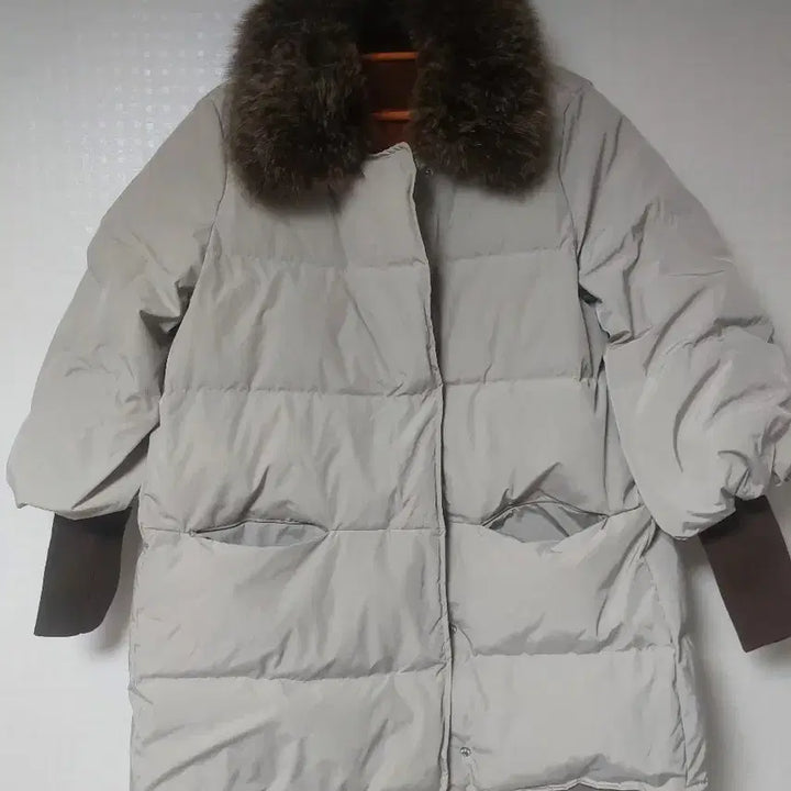 [BUNJANG] Detachable Padded Coat Ivory / 퍼 코트 탈부착 패딩 아이보리