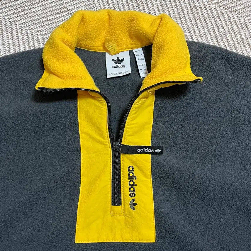[BUNJANG] Adidas Charcoal Half-Zip Fleece Jacket (L) / [정품] 아디다스 챠콜 반집업 후리스 [ L ]