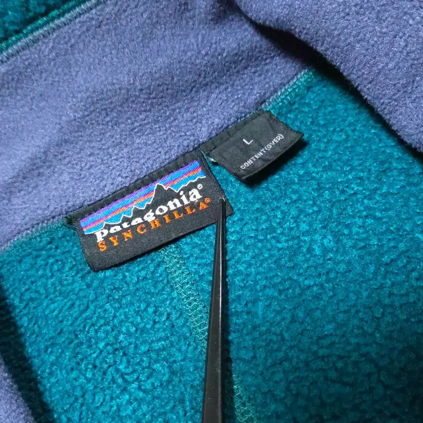 [BUNJANG] Patagonia 90s Teal Blue Synchilla Fleece Jacket / (L)파타고니아 90s 틸블루 신칠라 플리스 자켓 후리스