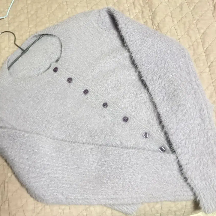 [SOLD OUT] 이사야클로딩 앙고라 연보라 가디건