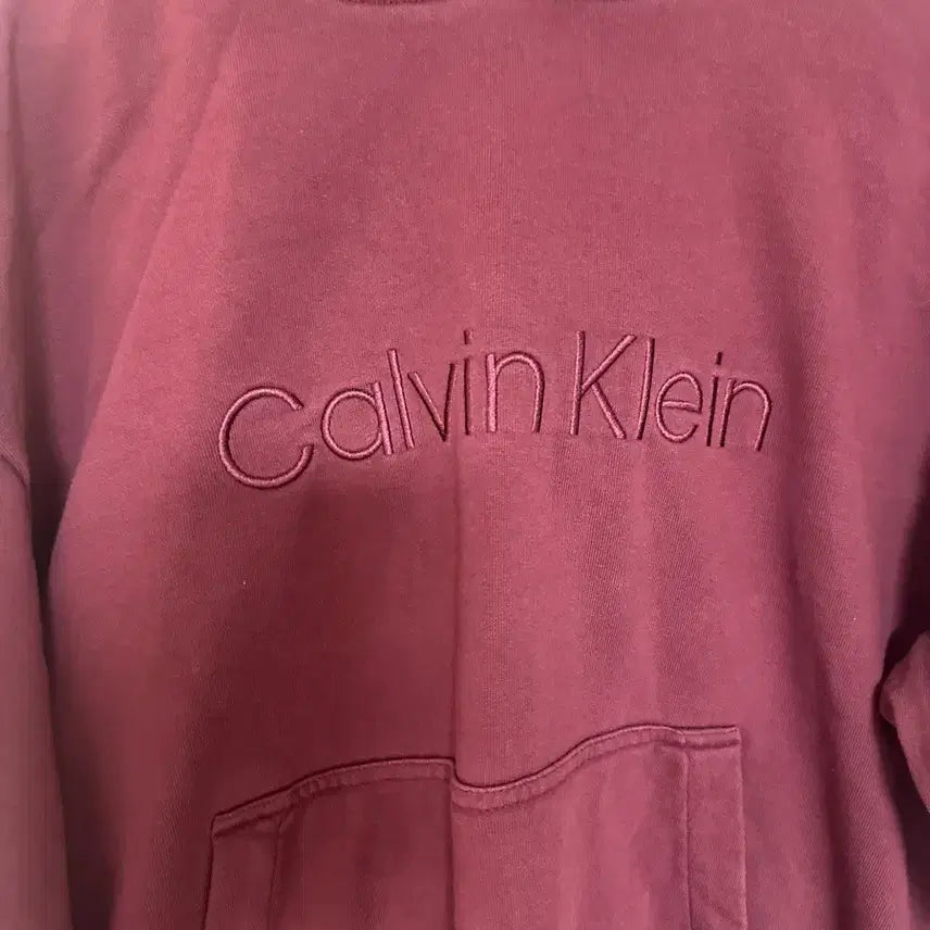 [BUNJANG] Calvin Klein Burgundy Hoodie / 캘빈클라인 버건디 후드티95/170