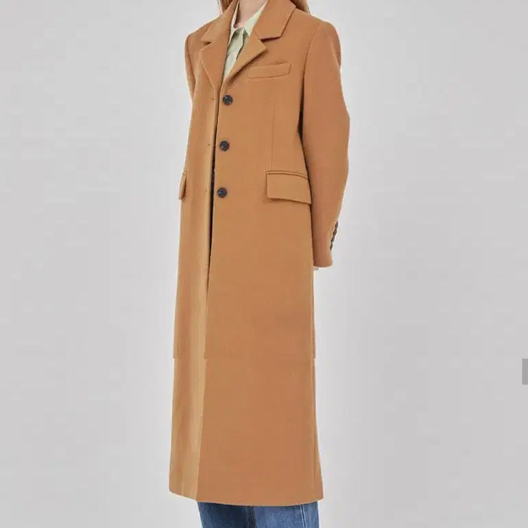 [BUNJANG] RAIVE Angora Blend Single Wool Coat_Camel / (단종) RAIVE 레이브 앙고라 블렌드 싱글 울 코트_카멜