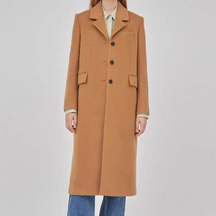[BUNJANG] RAIVE Angora Blend Single Wool Coat_Camel / (단종) RAIVE 레이브 앙고라 블렌드 싱글 울 코트_카멜