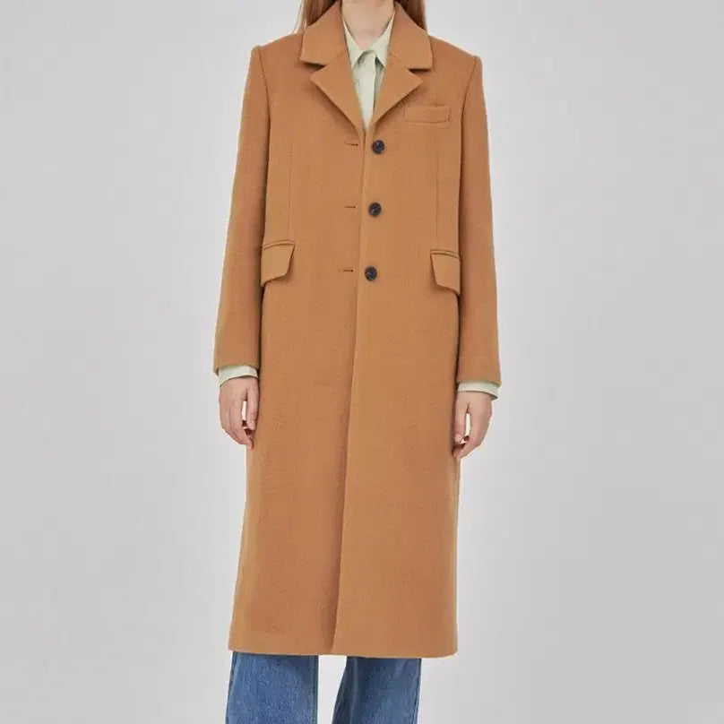[BUNJANG] RAIVE Angora Blend Single Wool Coat_Camel / (단종) RAIVE 레이브 앙고라 블렌드 싱글 울 코트_카멜