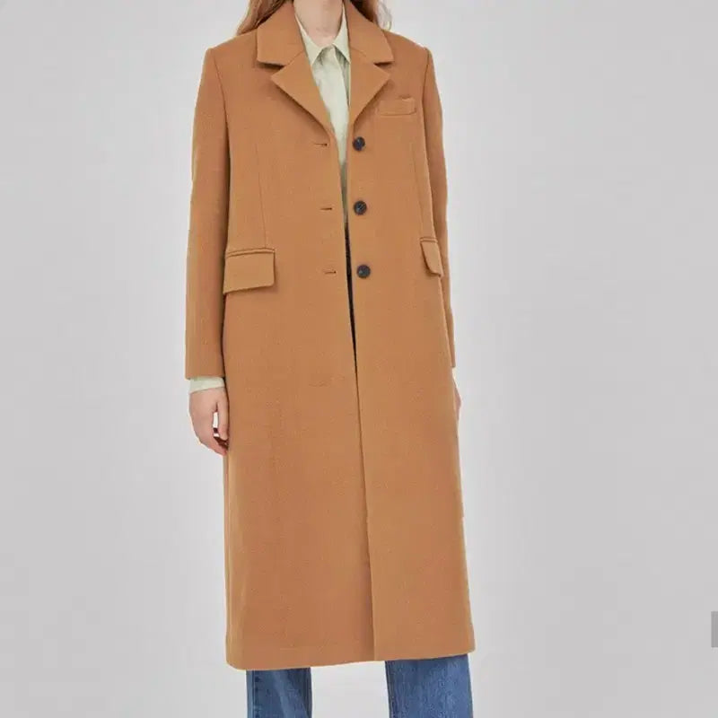 [BUNJANG] RAIVE Angora Blend Single Wool Coat_Camel / (단종) RAIVE 레이브 앙고라 블렌드 싱글 울 코트_카멜