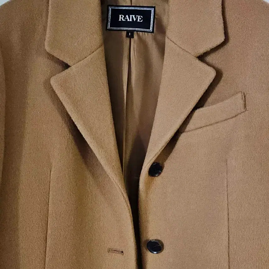 [BUNJANG] RAIVE Angora Blend Single Wool Coat_Camel / (단종) RAIVE 레이브 앙고라 블렌드 싱글 울 코트_카멜