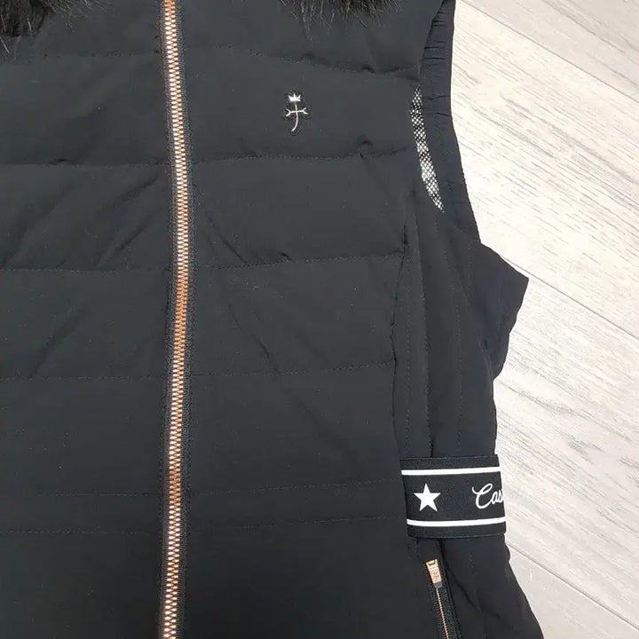 [BUNJANG] Castelbajac Fox Fur Hooded Long Padded Vest / 까스텔바쟉 폭스퍼 후드 롱 패딩 조끼 블랙85