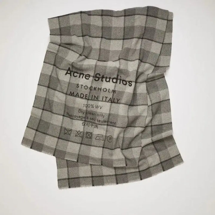 [BUNJANG] Acne Studios Checkered Muffler Gray / 아크네 스튜디오 체크 머플러 그레이