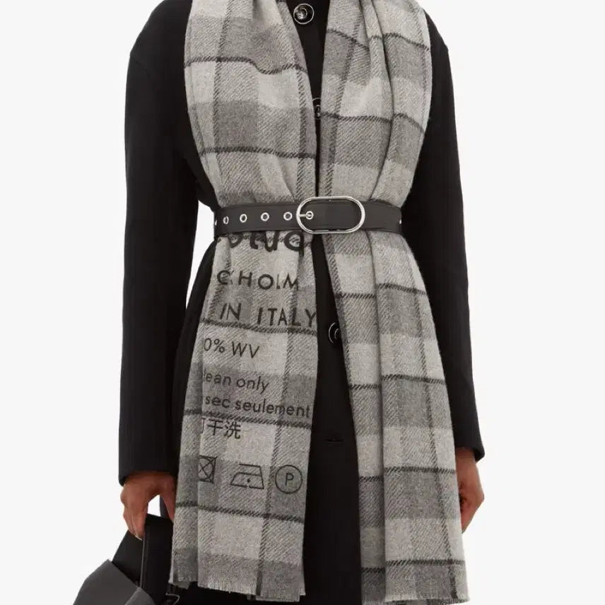 [BUNJANG] Acne Studios Checkered Muffler Gray / 아크네 스튜디오 체크 머플러 그레이
