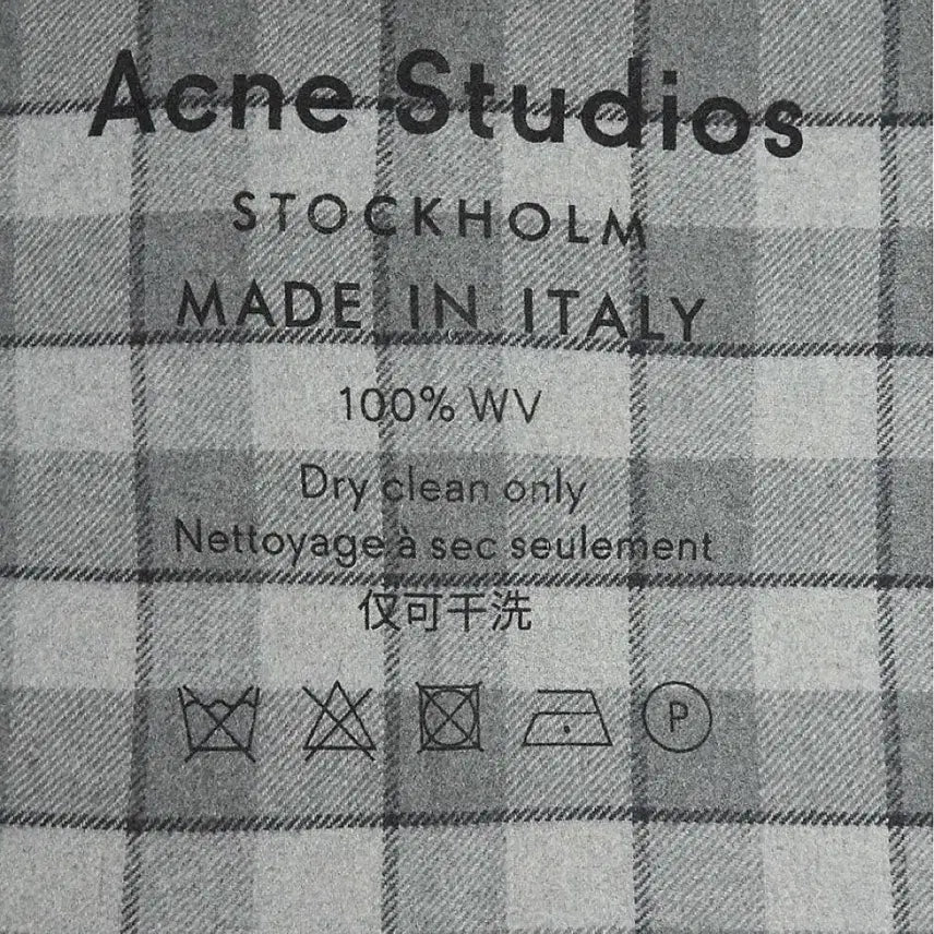[BUNJANG] Acne Studios Checkered Muffler Gray / 아크네 스튜디오 체크 머플러 그레이