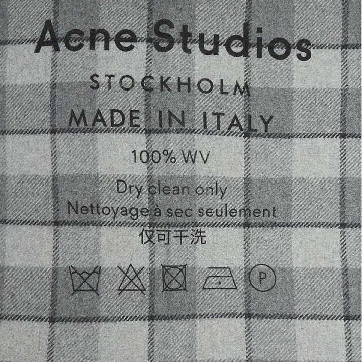 [BUNJANG] Acne Studios Checkered Muffler Gray / 아크네 스튜디오 체크 머플러 그레이