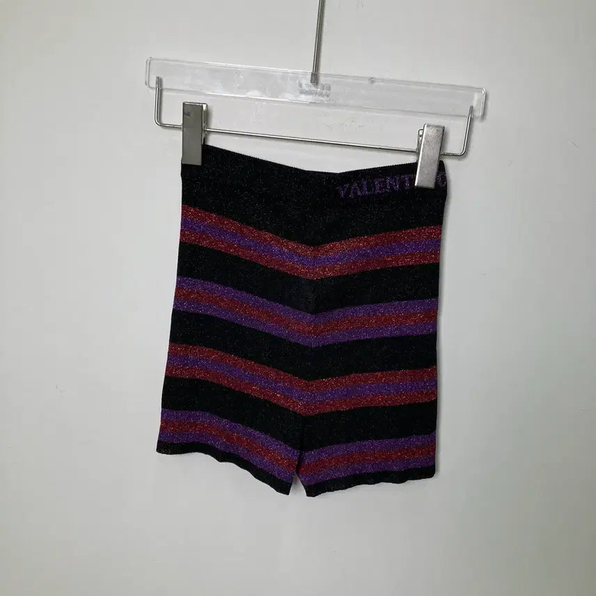 [SOLD OUT] 발렌티노 메탈릭 스트라이프 니트 쇼츠 S