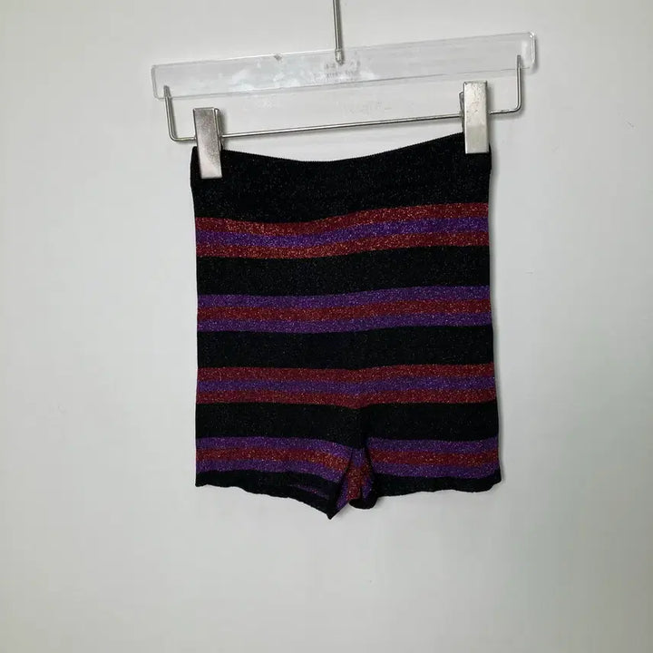 [SOLD OUT] 발렌티노 메탈릭 스트라이프 니트 쇼츠 S