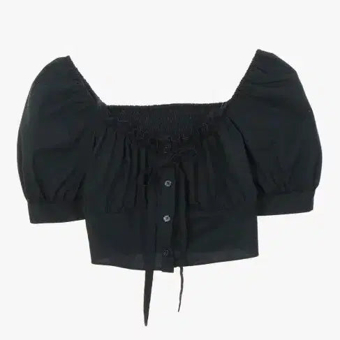 [BUNJANG] Not Yourz Crop Blouse / 낫유어로즈 크롭 블라우스