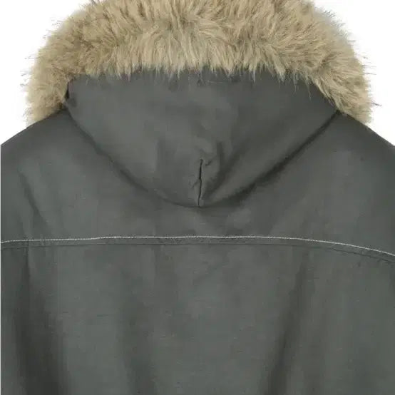 [BUNJANG] Short Hooded Raccoon Fur Crop Padded Jacket / 라쿤 퍼  후드 숏패딩 크롭 차콜카키
