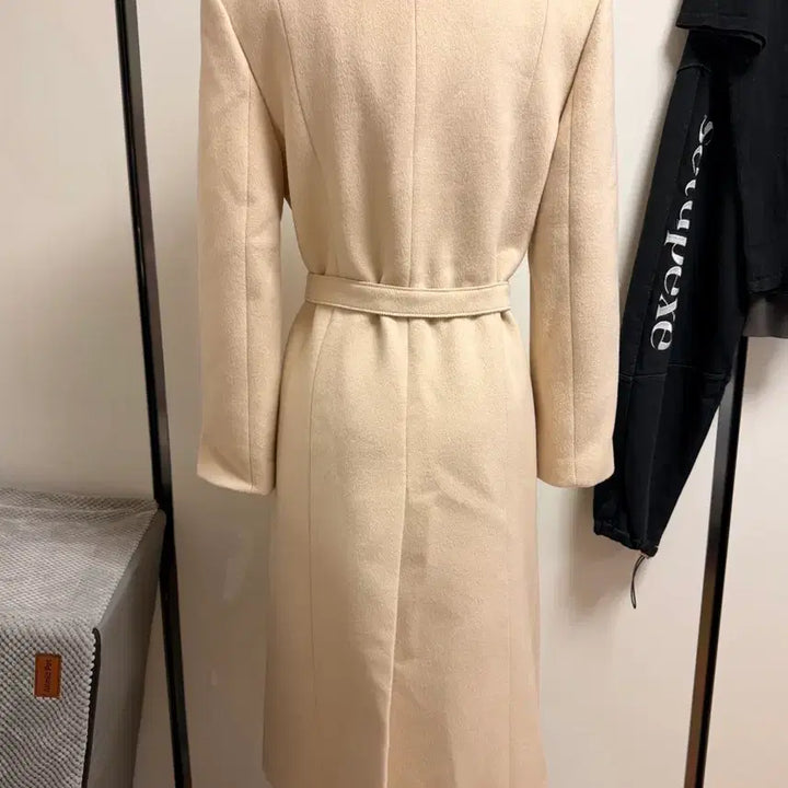 [BUNJANG] Aboabo No.9 Wool Coat Ivory Belted Long Coat / 아보아보 하나보 no.9 울코트 아이보리 벨트 롱 코트 수지코트