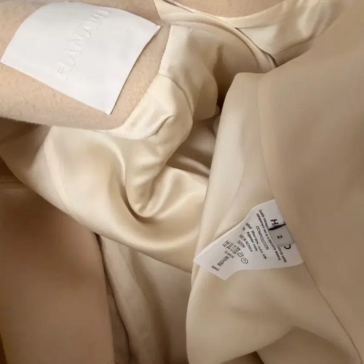 [BUNJANG] Aboabo No.9 Wool Coat Ivory Belted Long Coat / 아보아보 하나보 no.9 울코트 아이보리 벨트 롱 코트 수지코트