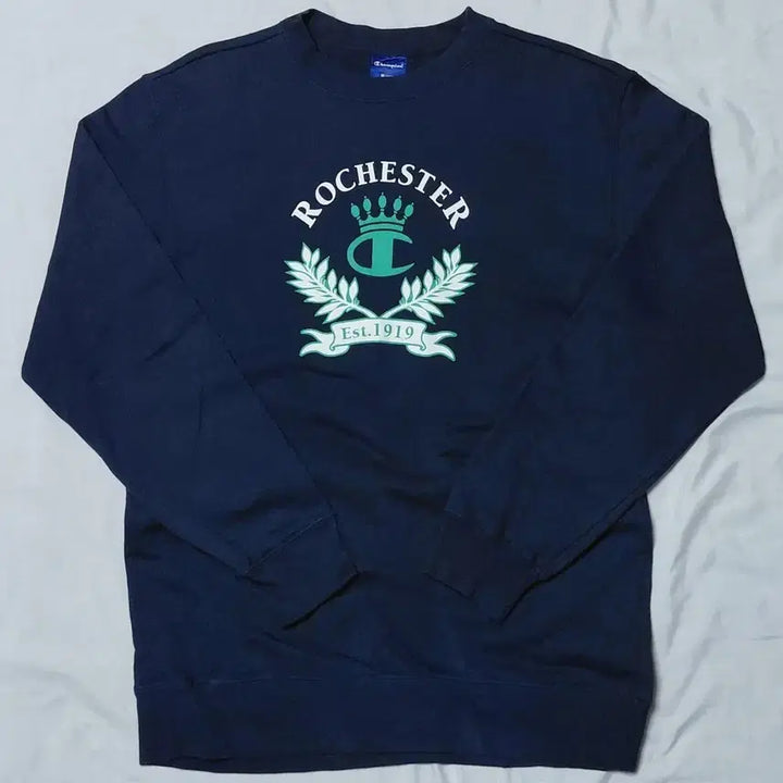 [BUNJANG] Champion Rochester Heritage Graphic Sweatshirt (Navy) / 할인!! [M] 챔피언 로체스터 헤리티지 그래픽 맨투맨 (네이비)