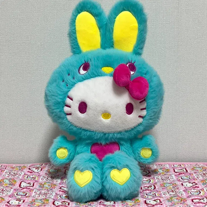 [BUNJANG] Hello Kitty 50th Anniversary Colorful Bunny Plush Doll / 헬로키티 50주년 컬러풀 바니 누이 인형