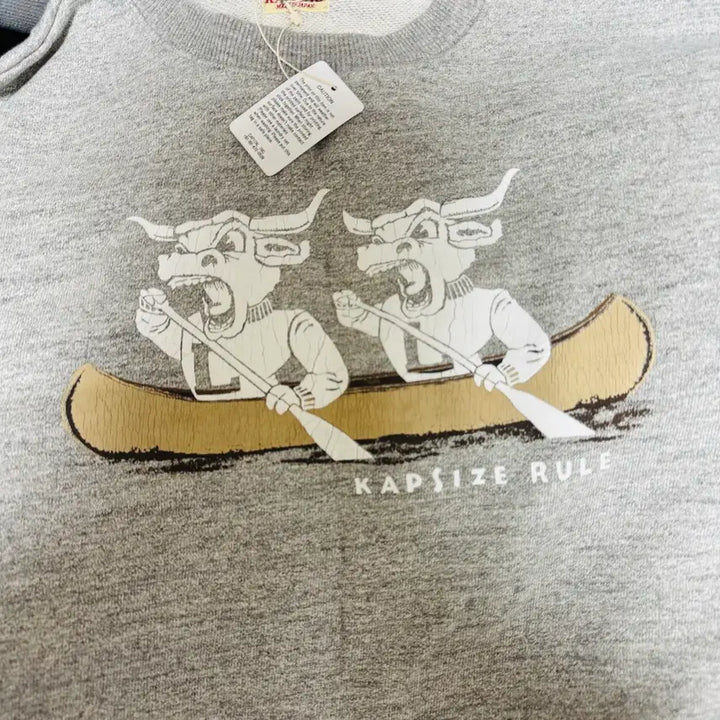 [BUNJANG] Capital Capsize Sweatshirt (Gray) - Size 4 / 캐피탈 캡사이즈 스웻셔츠 4사이즈 그레이