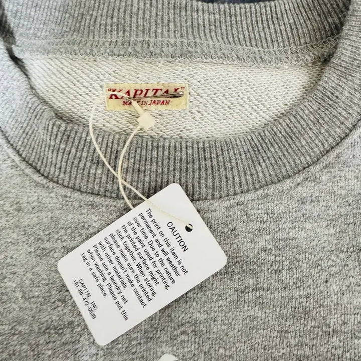 [BUNJANG] Capital Capsize Sweatshirt (Gray) - Size 4 / 캐피탈 캡사이즈 스웻셔츠 4사이즈 그레이