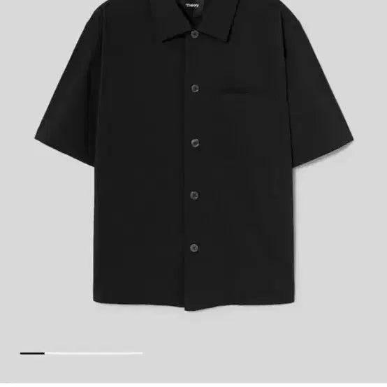 [BUNJANG] Theory Kelso Oversized Short Sleeve Shirt - Black / 띠어리 켈소 오버핏 반팔 셔츠 블랙 팝니다.