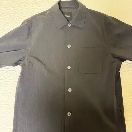 [BUNJANG] Theory Kelso Oversized Short Sleeve Shirt - Black / 띠어리 켈소 오버핏 반팔 셔츠 블랙 팝니다.