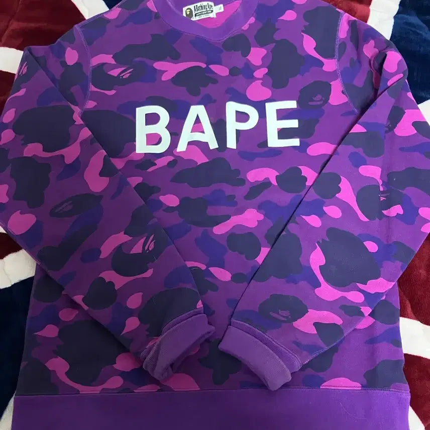 [BUNJANG] Bape XL Purple Camo Pattern Sweatshirt / 베이프 맨투맨 XL