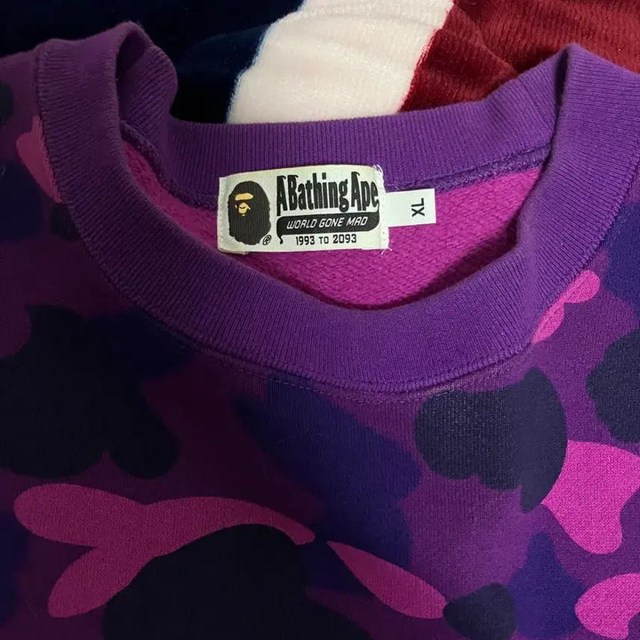 [BUNJANG] Bape XL Purple Camo Pattern Sweatshirt / 베이프 맨투맨 XL