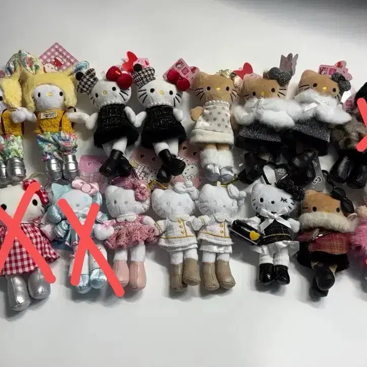 [BUNJANG] Sanrio Hello Kitty Long Leg Doll Keyring Set / 산리오 헬로키티 롱다리 인형 키링 모음