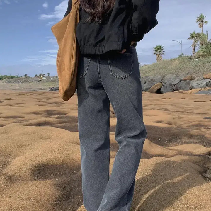 [BUNJANG] GoGoSing Wide Denim Pants / 고고싱 핫 융기모 와이드 데님팬츠