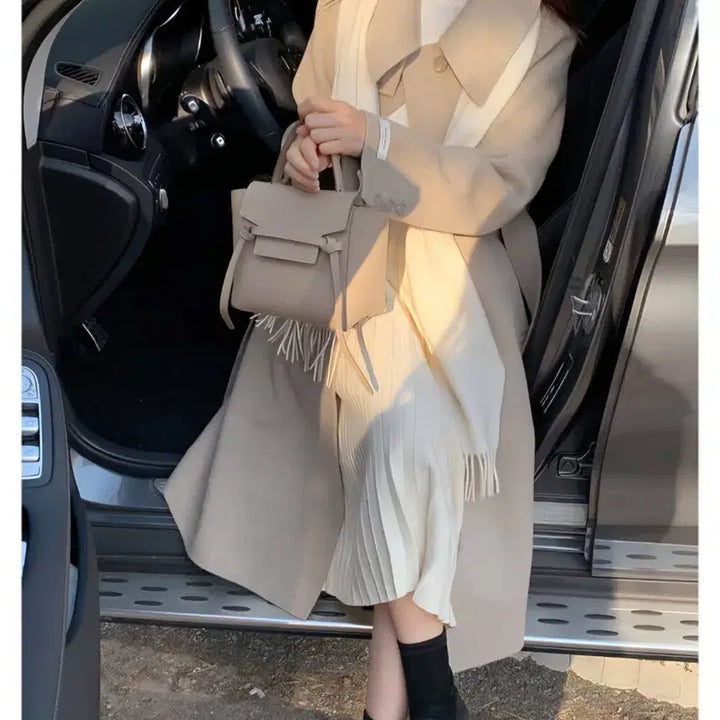 [BUNJANG] Fabbit Merino Wool Handmade Coat / 퍼빗 메리노울 메모리 핸드메이드 코트