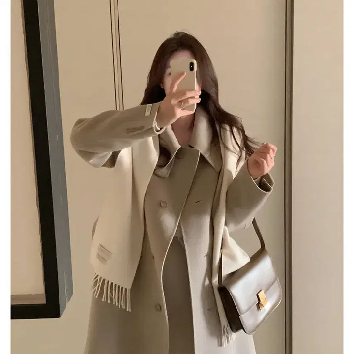 [BUNJANG] Fabbit Merino Wool Handmade Coat / 퍼빗 메리노울 메모리 핸드메이드 코트