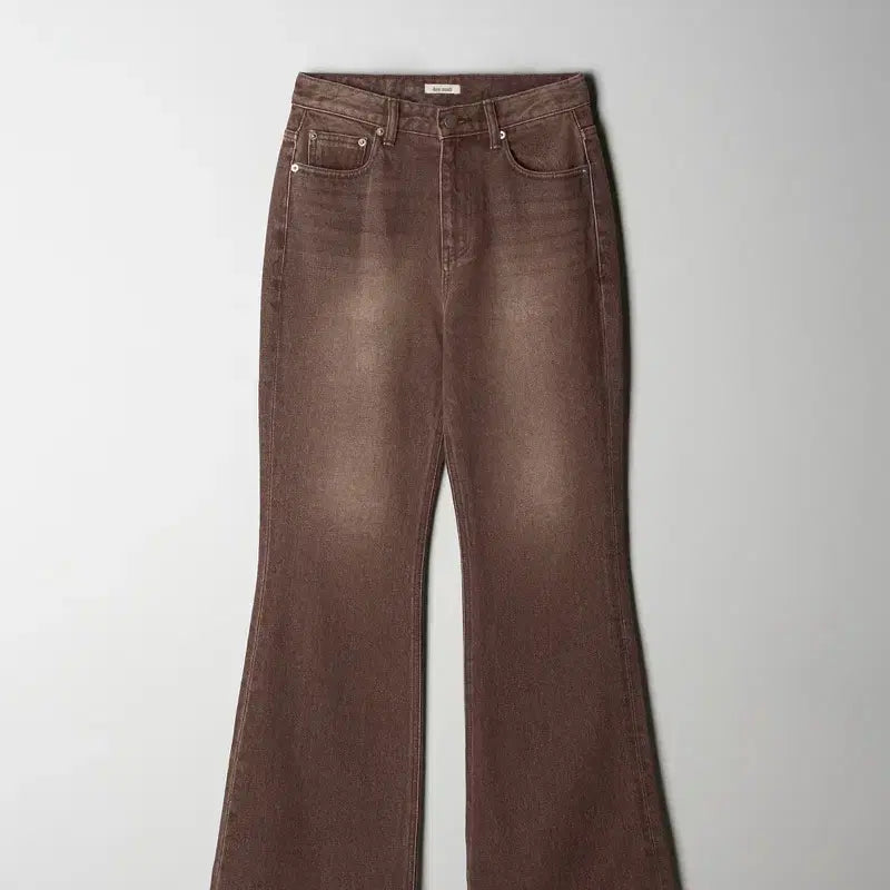 [BUNJANG] ABIE MUA Washed Vintage Bootcut Jeans Brown / 아비에무아 워시드 빈티지 부츠컷 진 브라운