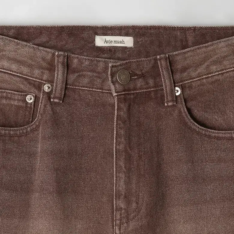 [BUNJANG] ABIE MUA Washed Vintage Bootcut Jeans Brown / 아비에무아 워시드 빈티지 부츠컷 진 브라운